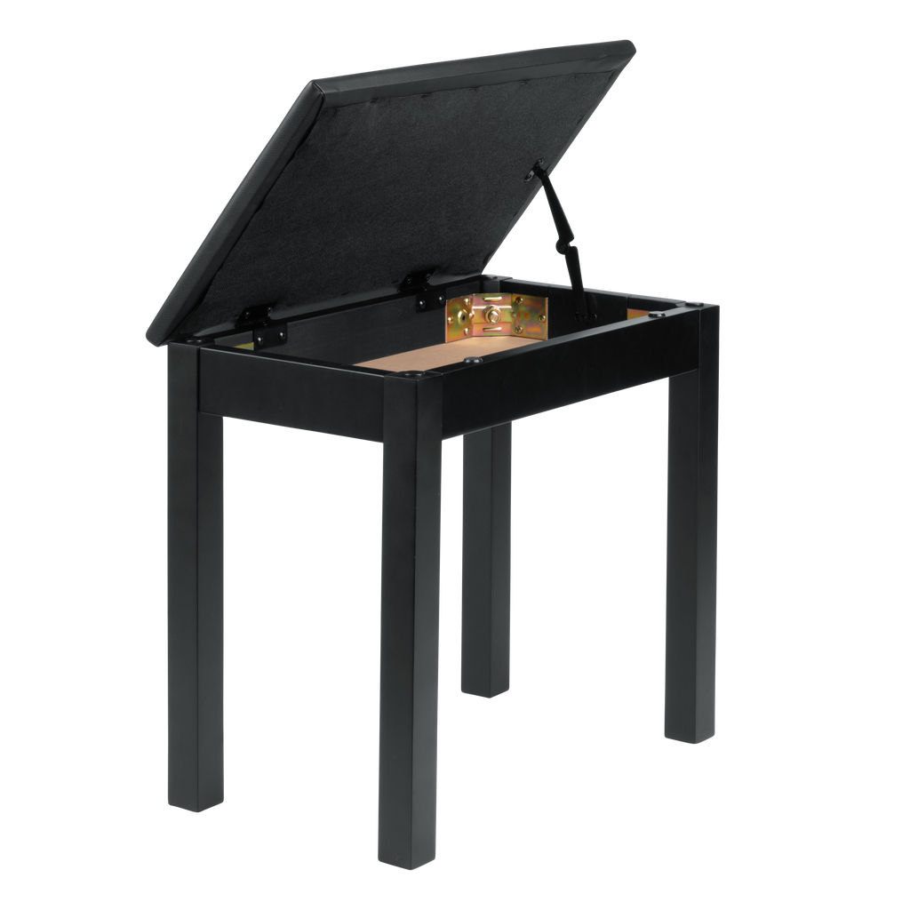 Deluxe Wooden Piano Bench In Black