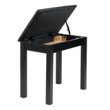 Deluxe Wooden Piano Bench In Black