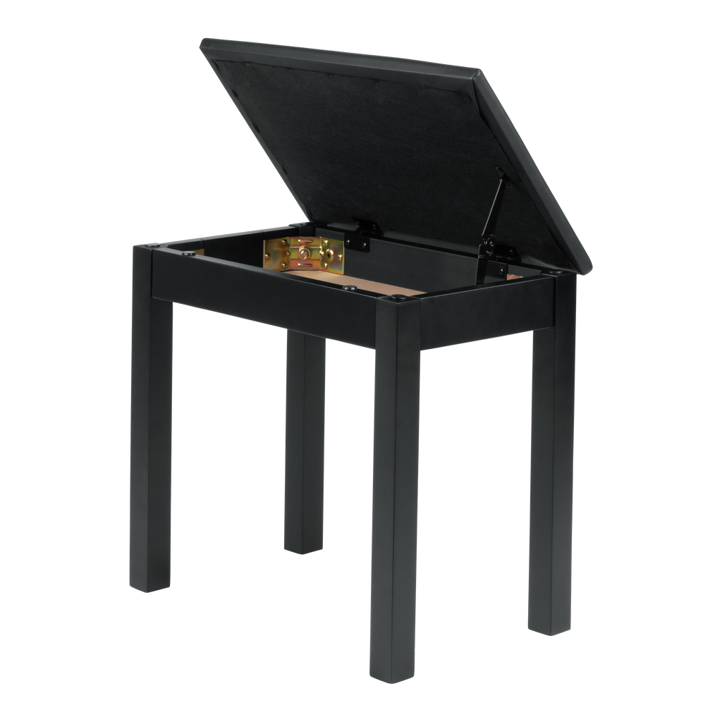Deluxe Wooden Piano Bench In Black