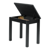 Deluxe Wooden Piano Bench In Black