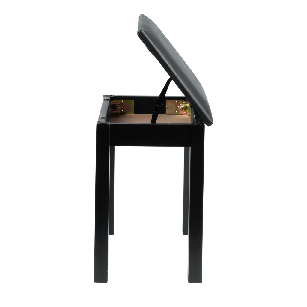 Deluxe Wooden Piano Bench In Black