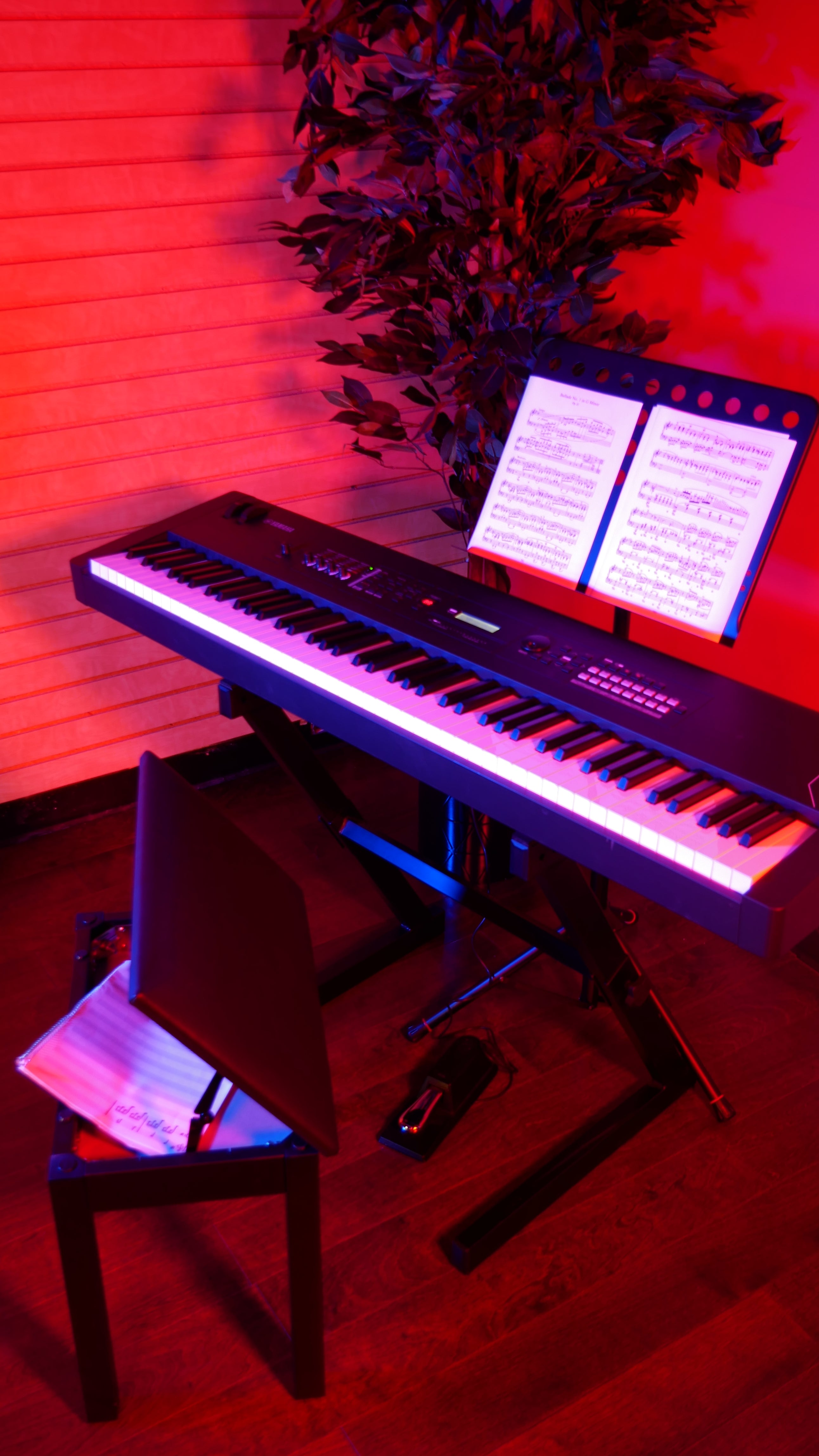 Traditional Wooden Piano Bench In Black