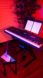 Traditional Wooden Piano Bench In Black
