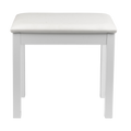 Traditional Wooden Piano Bench In White