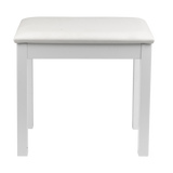 Traditional Wooden Piano Bench In White