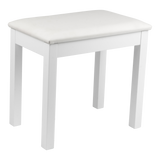 Traditional Wooden Piano Bench In White