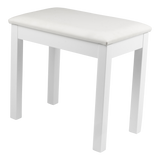 Traditional Wooden Piano Bench In White