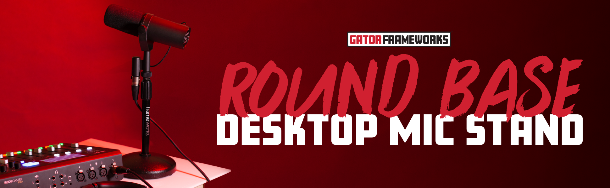 Round Base Desktop Mic Stand