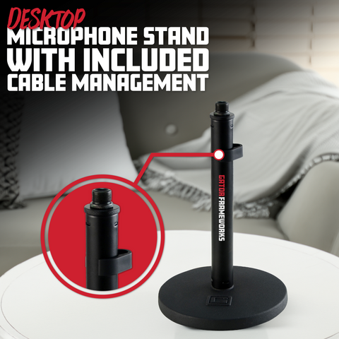 Desktop Mic Stand with Round Base