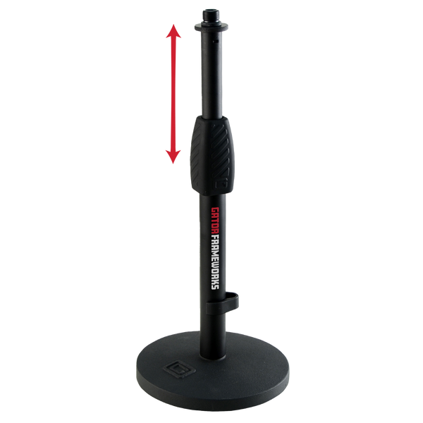 Desktop Mic Stand with Round Base and Twist Clutch