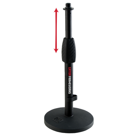 Desktop Mic Stand with Round Base and Twist Clutch