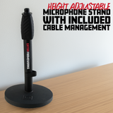 Desktop Mic Stand with Round Base and Twist Clutch