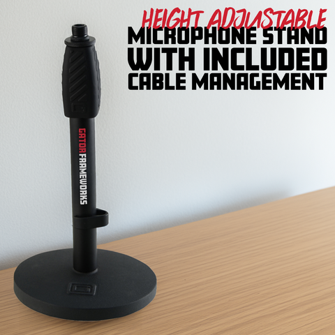 Desktop Mic Stand with Round Base and Twist Clutch