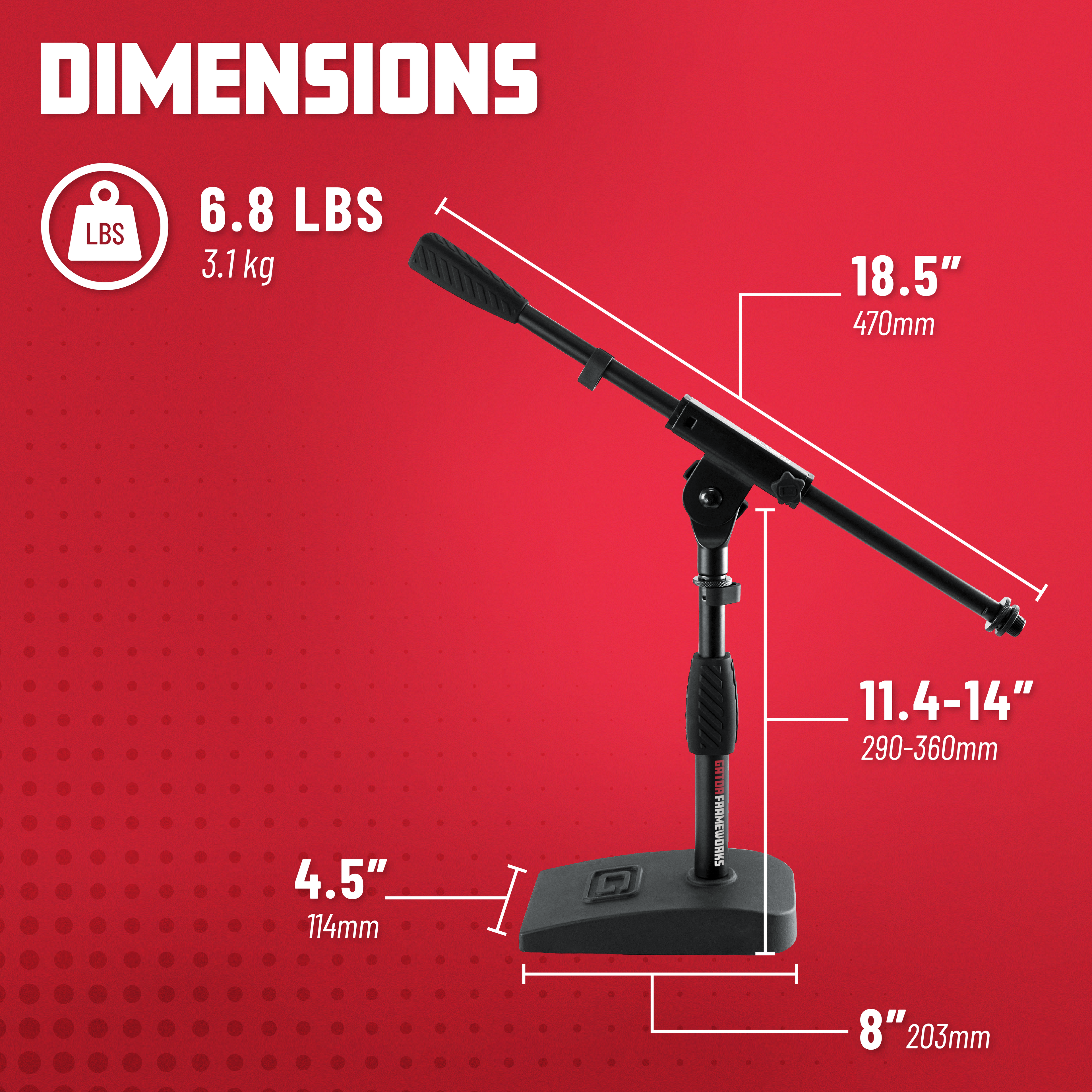 Compact Base Bass Drum and Amp Mic Stand
