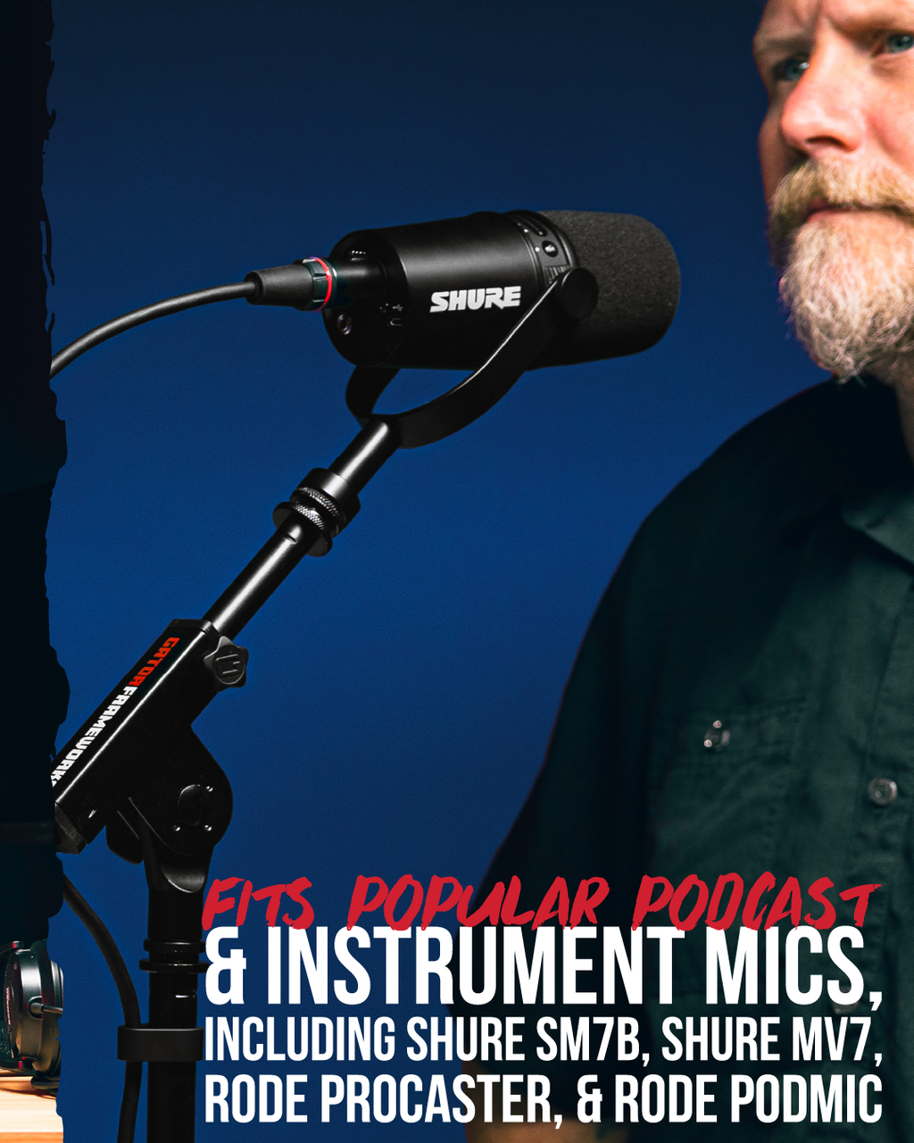 Compact Base Bass Drum and Amp Mic Stand