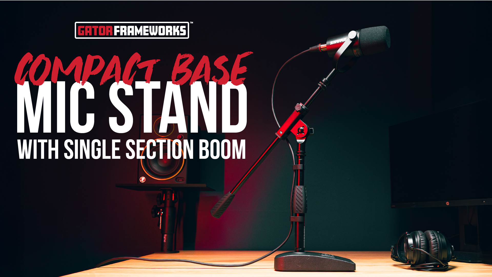 Compact Base Bass Drum and Amp Mic Stand
