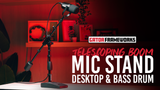 Telescoping Boom Mic Stand Desktop & Bass Drum