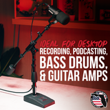 Telescoping Boom Mic Stand Desktop & Bass Drum