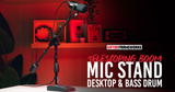 Telescoping Boom Mic Stand Desktop & Bass Drum