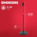 Deluxe 12" Round Base Mic Stand