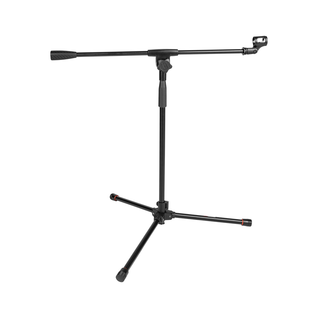 Compact Fixed Boom Mic Stand with Tripod Base