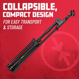 Compact Fixed Boom Mic Stand with Tripod Base