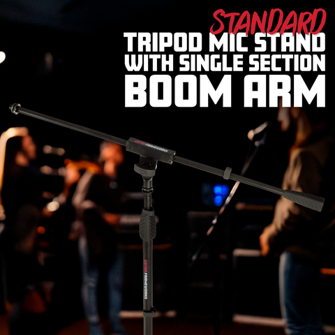 Standard Tripod Mic Stand with Single Section Boom