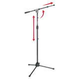 Standard Tripod Mic Stand with Telescoping Boom