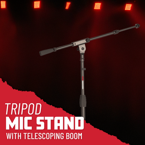 Standard Tripod Mic Stand with Telescoping Boom
