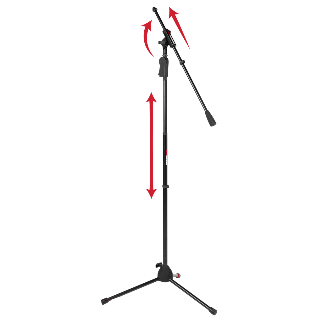 Deluxe Tripod Mic Stand with Single Section Boom