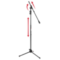 Deluxe Tripod Mic Stand with Single Section Boom