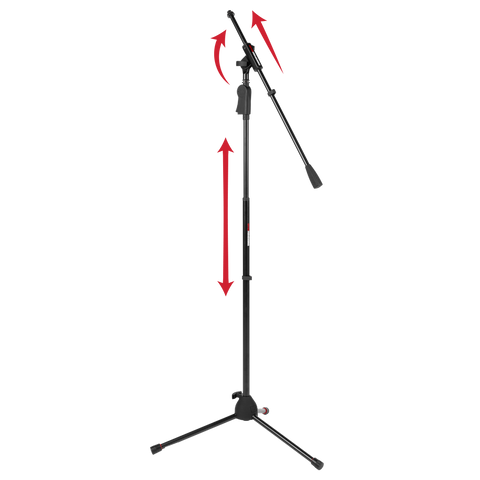 Deluxe Tripod Mic Stand with Single Section Boom