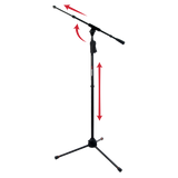 Deluxe Tripod Mic Stand with Telescoping Boom