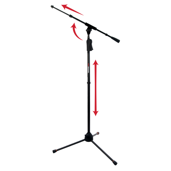 Deluxe Tripod Mic Stand with Telescoping Boom
