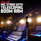 Deluxe Tripod Mic Stand with Telescoping Boom