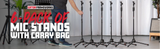 6-Pack of Mic Stands with Carry Bag