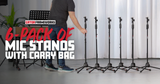 6-Pack of Mic Stands with Carry Bag