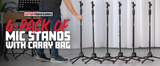 6-Pack of Mic Stands with Carry Bag