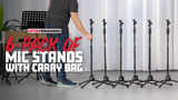 6-Pack of Mic Stands with Carry Bag
