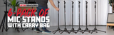 6-Pack of Mic Stands with Carry Bag