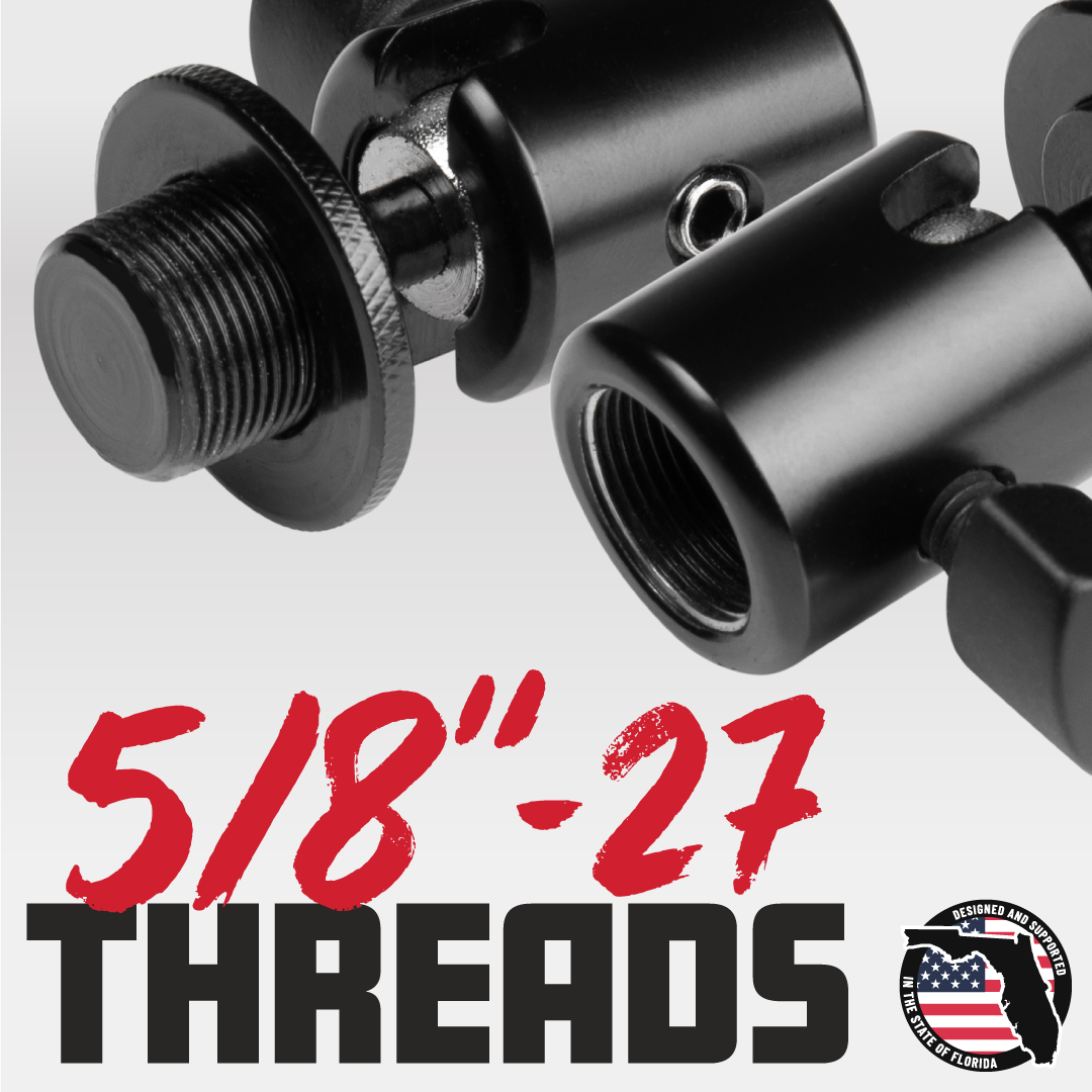 5/8"-27 Ball-and-Socket Head Mic Stand Adapter