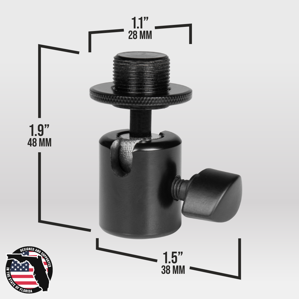 5/8"-27 Ball-and-Socket Head Mic Stand Adapter