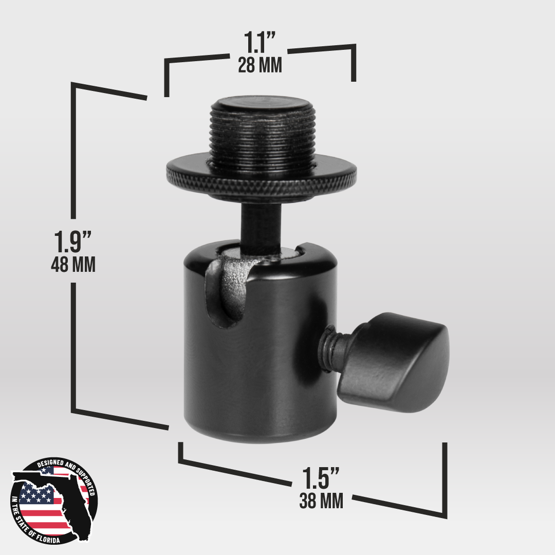 5/8"-27 Ball-and-Socket Head Mic Stand Adapter