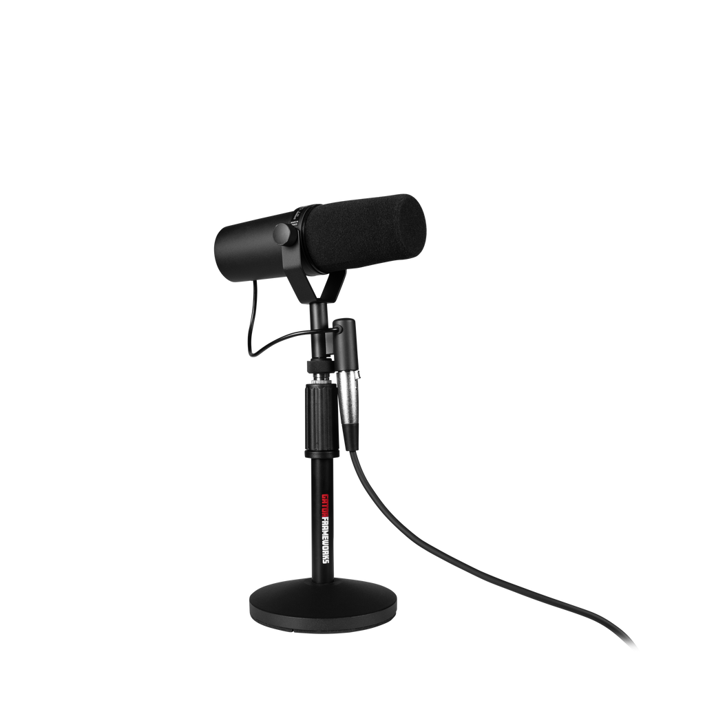 (x2) Desktop Mic Stands & (x2) 10-ft XLR Cables