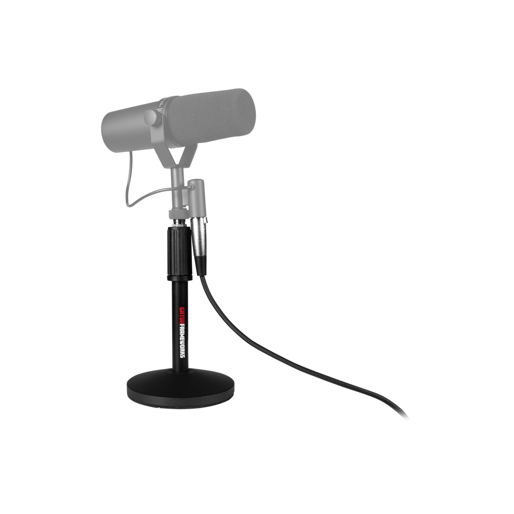 (x2) Desktop Mic Stands & (x2) 10-ft XLR Cables