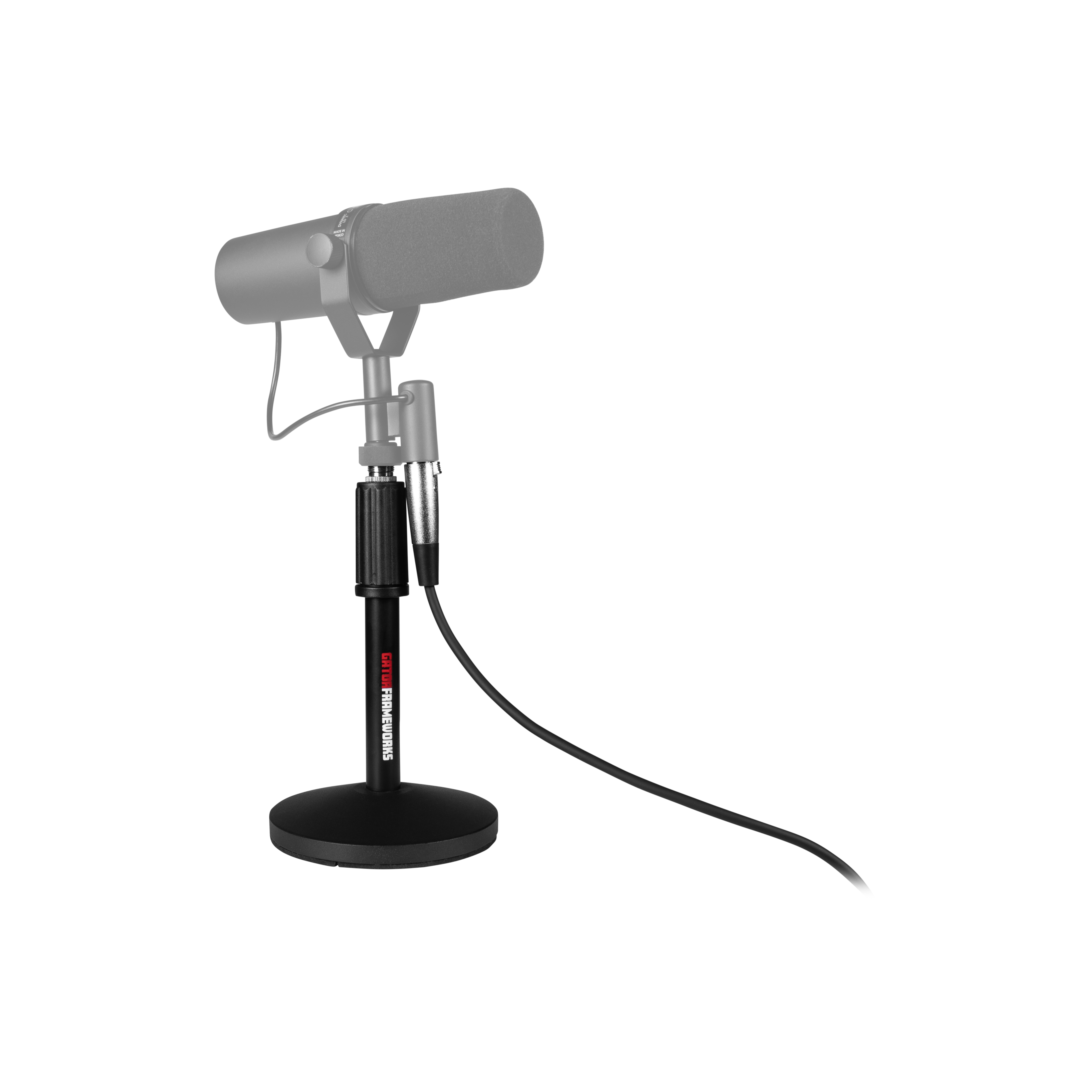 (x2) Desktop Mic Stands & (x2) 10-ft XLR Cables