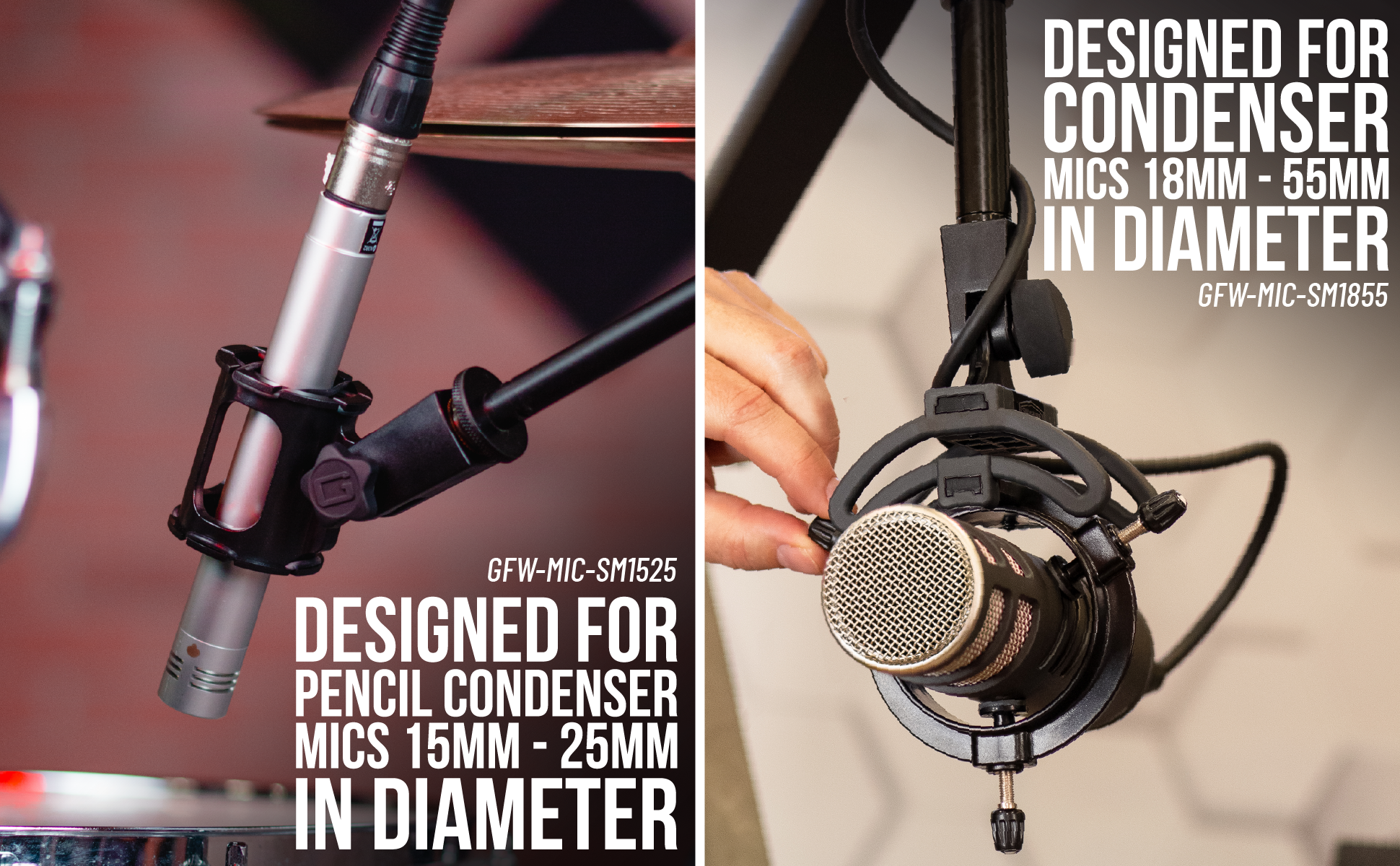 Universal Shockmount For Mics 15-25mm In Diameter