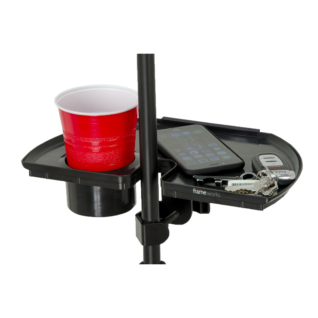 Mic Stand Accessory Tray with Drink Holder