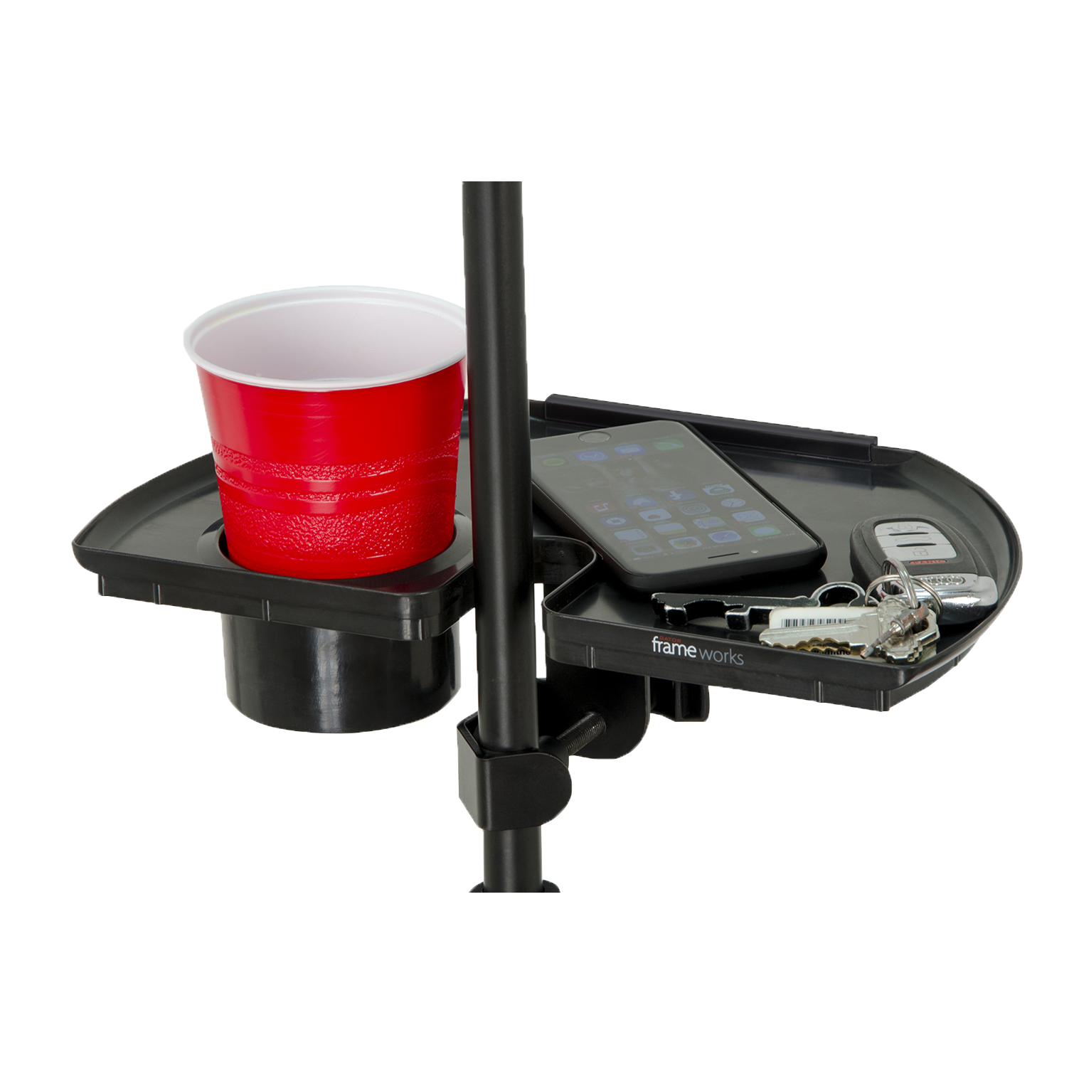 Mic Stand Accessory Tray with Drink Holder