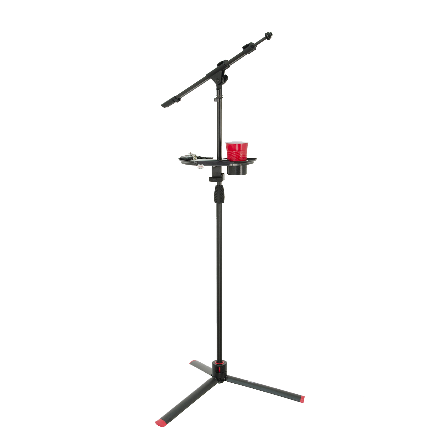Mic Stand Accessory Tray with Drink Holder